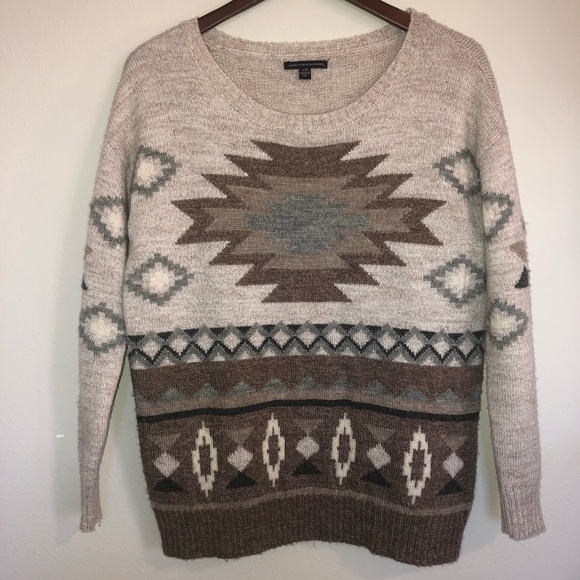 American Eagle Outfitters Sweaters - American Eagle Western Print Grandpa Sweater Small American Eagle Outfitters Sweaters - American Eagle Western Print Grandpa Sweater Small